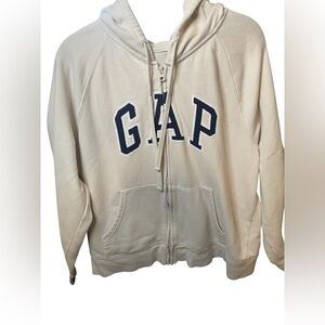 GAP Off-White Fleece with Dark Blue Logo